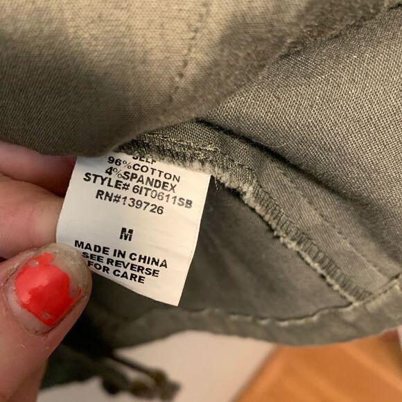 Honey Belle EUC green utility cargo drawstring vest Size Medium - Picture 3 of 4